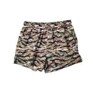 Rogue American Men's Green Tan Camo Pull On Workout Shorts Large